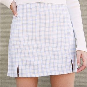 brandy melville cara skirt blue/white